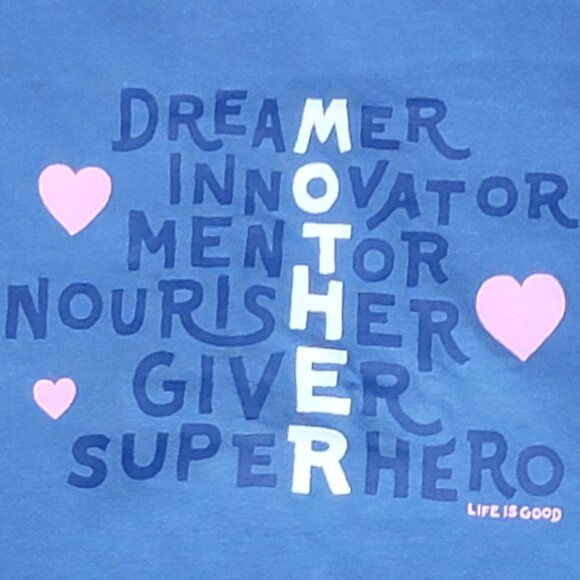 Life is Good Blue Short Sleeve Crew Neck Crusher Mother Tee - XL - Picture 1 of 8
